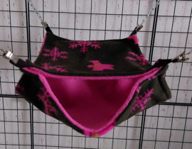 Bunkbed S Bruin met roze beren en sneeuw