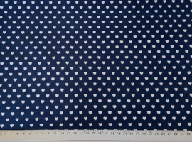 Donkerblauw met hartjes