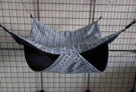 Dubbeldekker L Blauw met vlinders en hartjes
