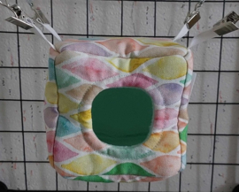 Kubus S Gekleurde ruiten met licht mint