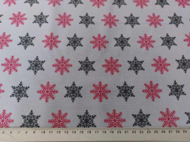 Sneeuwvlokken rood en zwart
