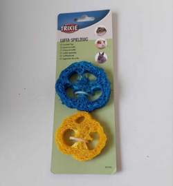 Trixie Loofah Schijven Blauw Geel