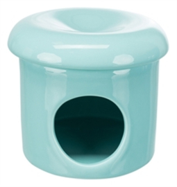 Trixie speelhuis muizen met deksel keramiek turquoise