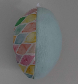 Sloopbal met vanillekoekjes Gekleurde ruiten met licht mint