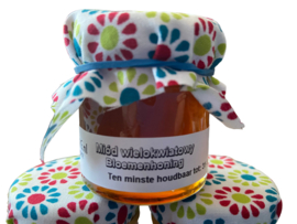 Cadeaupakket 46 x potje 41 ML met bloemenhoning.