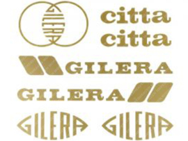 Sticker set Gold 7-Pieces Gilera Citta