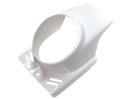 Headlight spoiler round white Puch Maxi