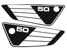 Sticker set Side panels Black - White Yamaha FS1 3E9