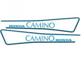 Sticker set Tank Blue - Black - Transparent Honda PA50 Camino