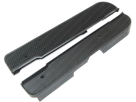 Footrest Plate set Black Vespa SI