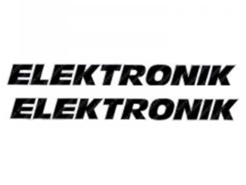 Sticker set Elektronik Black - White 142mm x 12mm 2-Pieces Kreidler Elektronik