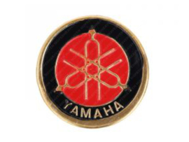 Tankemblem Black - Red - Gold Aluminium 62mm Yamaha