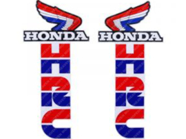 Sticker set HRC - Honda Racing Corporation 90mm x 190mm Geel - Rood - Blauw - Wit Honda