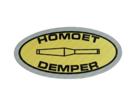 Sticker Geel - Chroom 75mm x 38mm Homoet