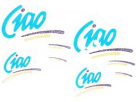 Sticker set Ciao Green 4-Pieces Vespa Ciao