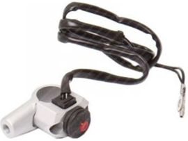 Stopschakelaar Stuur met Spiegelmontage Aluminium CNC Universeel