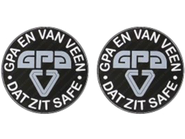 Sticker set GPA & Van Veen 100mm 2-Pieces Kreidler