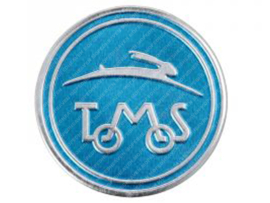 Sticker Tomos Logo Round 38mm Blue Metal