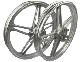 Velgen set 17 Inch x 1.60 Grijs model als Bernardi / Mozzi Puch Maxi / Peugeot 103 MVL