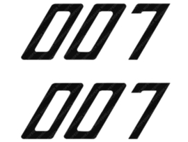 Sticker set Transfer 007 Stroomlijn Fairing Black 2-Pieces Kreidler