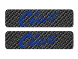 Tanksticker set Ciao 115mm - 30mm Carbon - Blue 2-Pieces Vespa Ciao