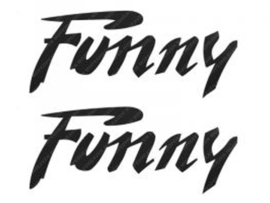 Sticker set Funny 115mm - 45mm Black 2-Pieces Gilera Citta