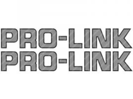 Sticker set Pro-Link 165mm - 25mm Zilver / Zwart 2-Delig Universeel