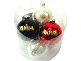 Christmas balls White - Red - Black 6-Pieces Yamaha