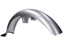 Mudguard front side with mudflap silver Simson S50 / S51 / S70