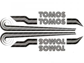 Sticker set Grey / Black Tomos Bullet / A3