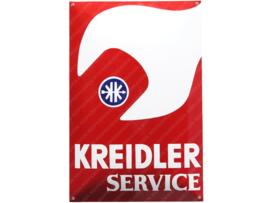 Enamel Sign Big Red - White 40cm x 60cm Service Kreidler