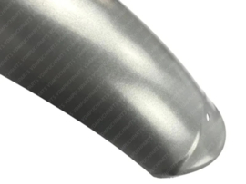 Front mudguard 17 Inch silver powdercoated Luxe round Puch Maxi S