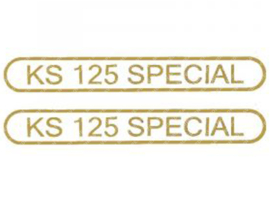 Sticker set Tank KS125 Special Gold 2-Pieces Zündapp KS125 Special