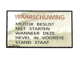 Warning Sticker Chrome Yamaha FS1 P
