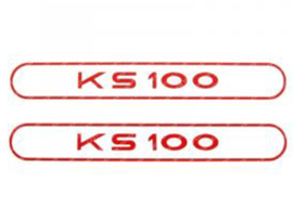 Sticker set Tank KS100 Red 2-Pieces Zündapp KS100