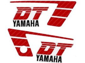 Sticker set Tank / Zijdeksels Rood - Wit Yamaha DT50MX