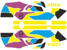 Sticker set Yellow Gilera Citta Funny