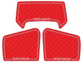 Sticker set Side panels - Headlight spoiler Paris Dakar Red Honda MT50