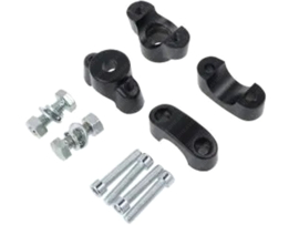 Handlebar Clamp set Black Complete Tomos A35 / A3