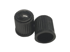 Valve Cap set Standard PVC Black 2-Pieces Universal