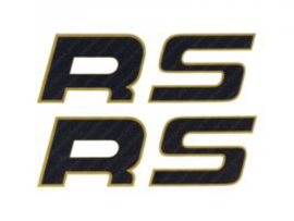 Sticker set RS Black - Gold 20mm x 65mm 2-Pieces Kreidler RS