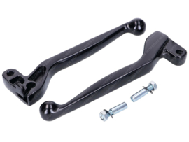 Clutch / brake lever set aluminium black anodised Simson S50 / S51 / S53 / S70 / S83 / SR50 / SR80