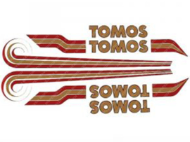 Sticker set Gold / Red Tomos Bullet / A3
