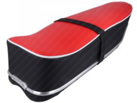 Buddyseat saddle Red - Black - White Band Kreidler 1963 - 1965