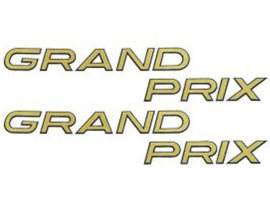 Sticker set Grand Prix Gold - Black 135mm x 30mm 2-Pieces Kreidler