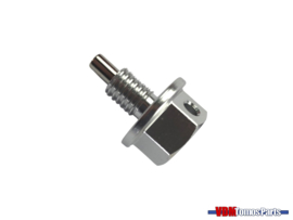 Oil drain bolt M8x1.25 Magnetic Racing Aluminium Silver Tomos