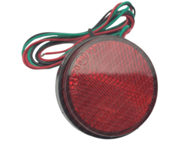 Reflector Rond 60mm M6 Bout - Vlak LED! Rood Universeel