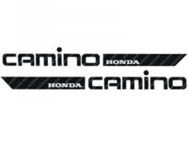 Sticker set Transfer 270mm - 20mm Zwart 2-Delig Honda Camino / PA50