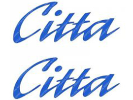 Sticker set Citta 95mm - 35mm Blue 2-Pieces Gilera Citta