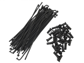Spaken set 143.5mm - 3.1mm 16 Inch Zwart Simson KR51/1 / KR51/2 Schwalbe / S50 / S51 / S53 / S70 / S83 / Etc
